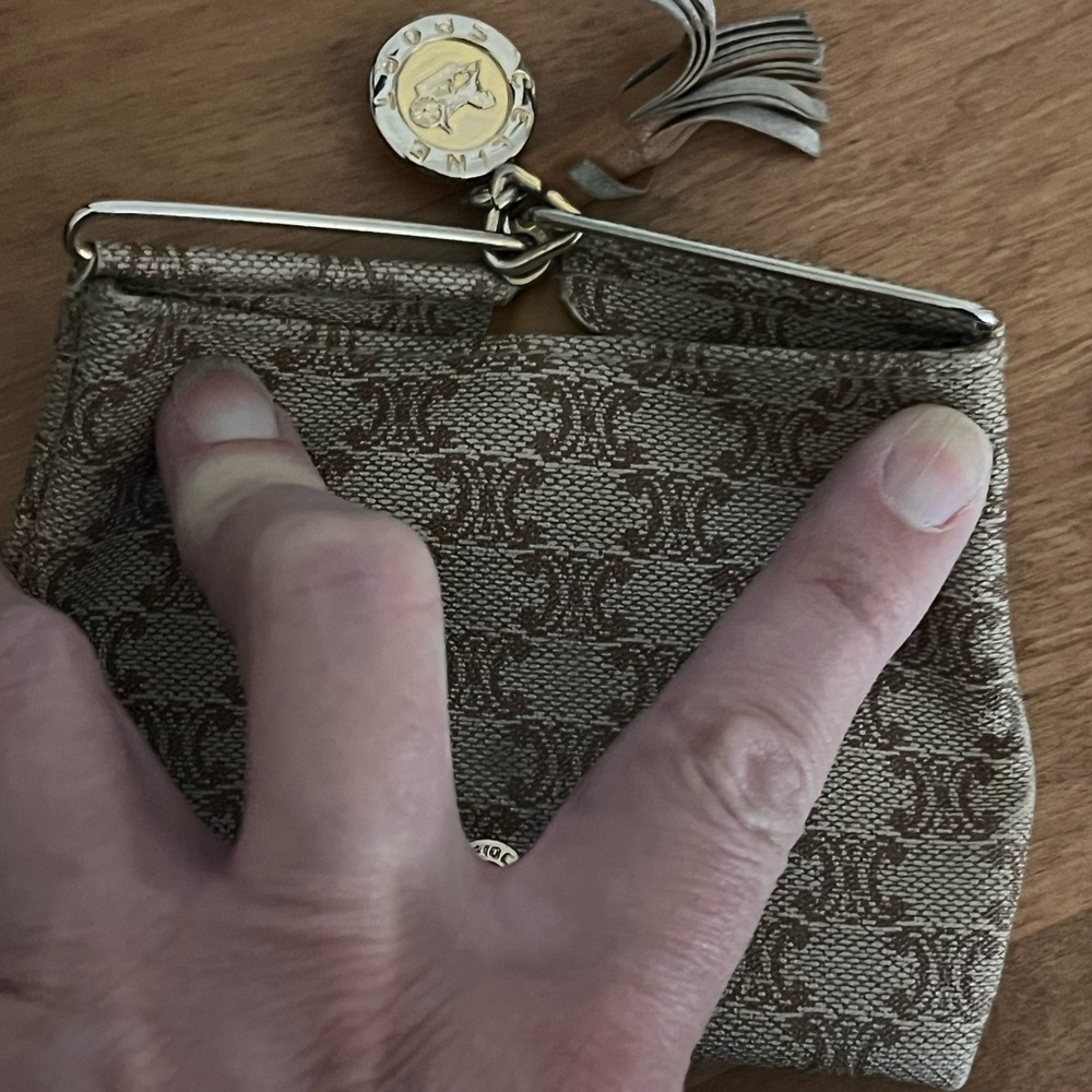 Celine Triangular Coin Pouch - Picture 9 of 11